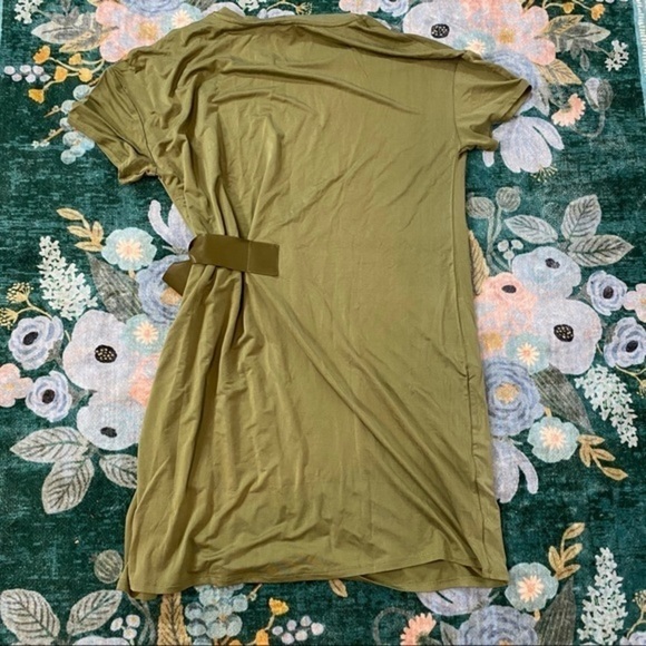 Anthropologie Dolan Collection Belted Mini Shirt Dress Olive Dress Relaxed M - Picture 12 of 13